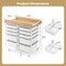 10 Drawer Rolling Storage Cart With Wheels Organizer MDF Top Metal Frame For Office Craft Supplies